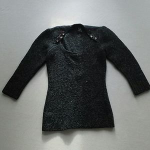 Women blue sweater 3/4 sleeve size small